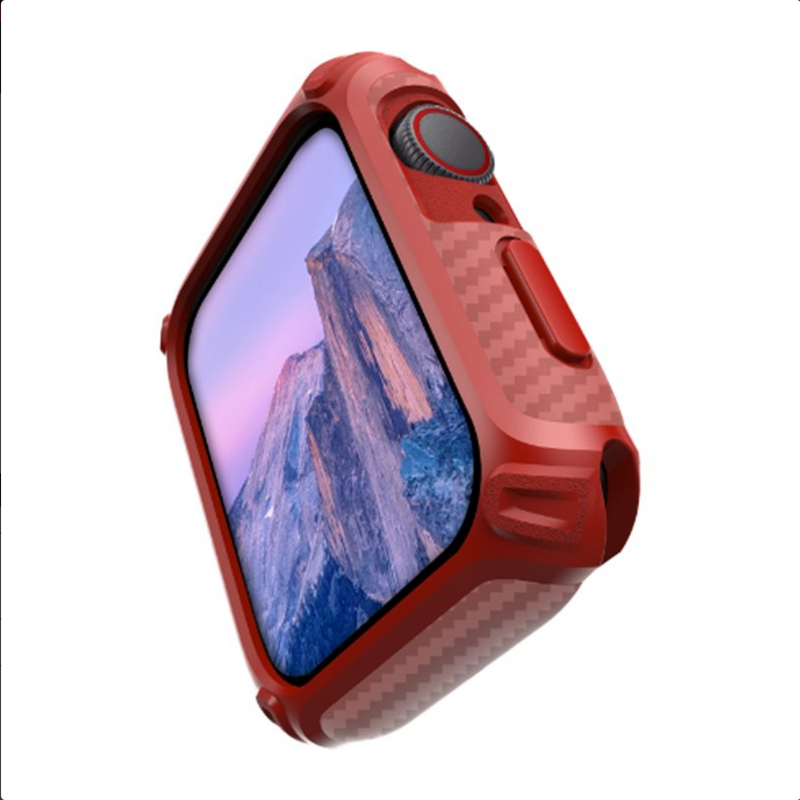 CARBON FRAME FOR IWEATCH 7 Red