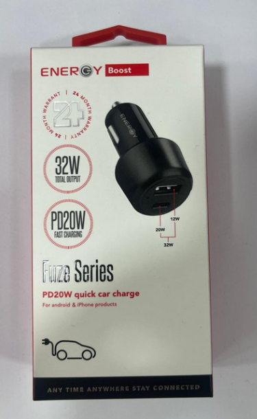 ראש רכב PD USB Energy 20W