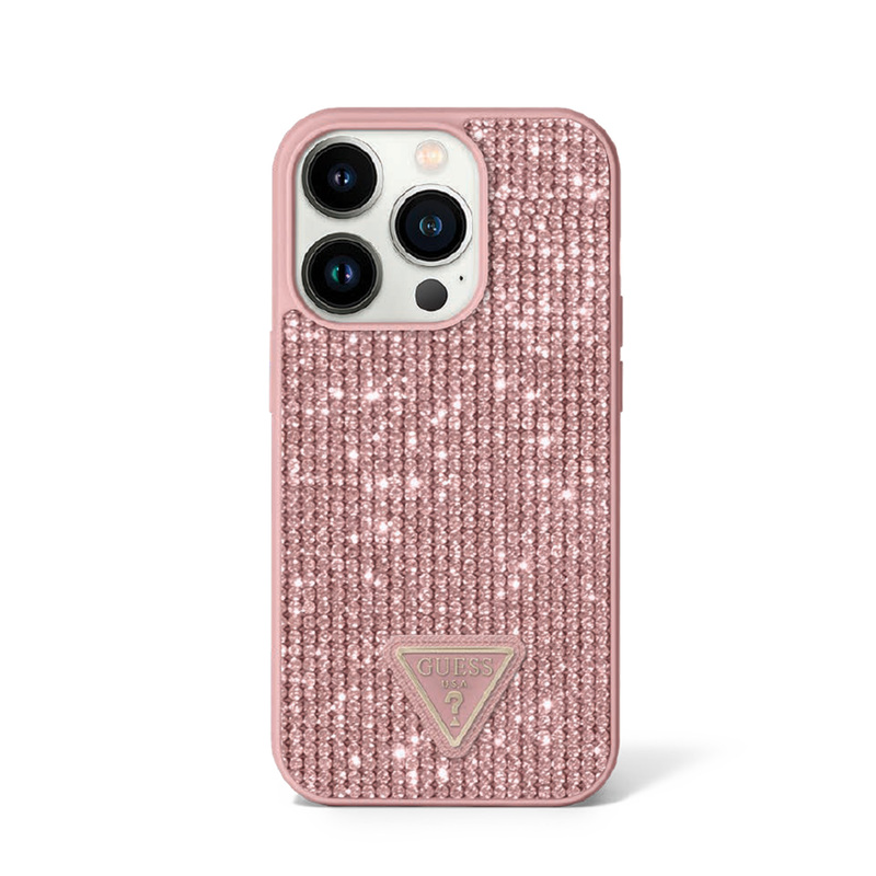 Guess Diamonds Metal Logo Iph15Pink