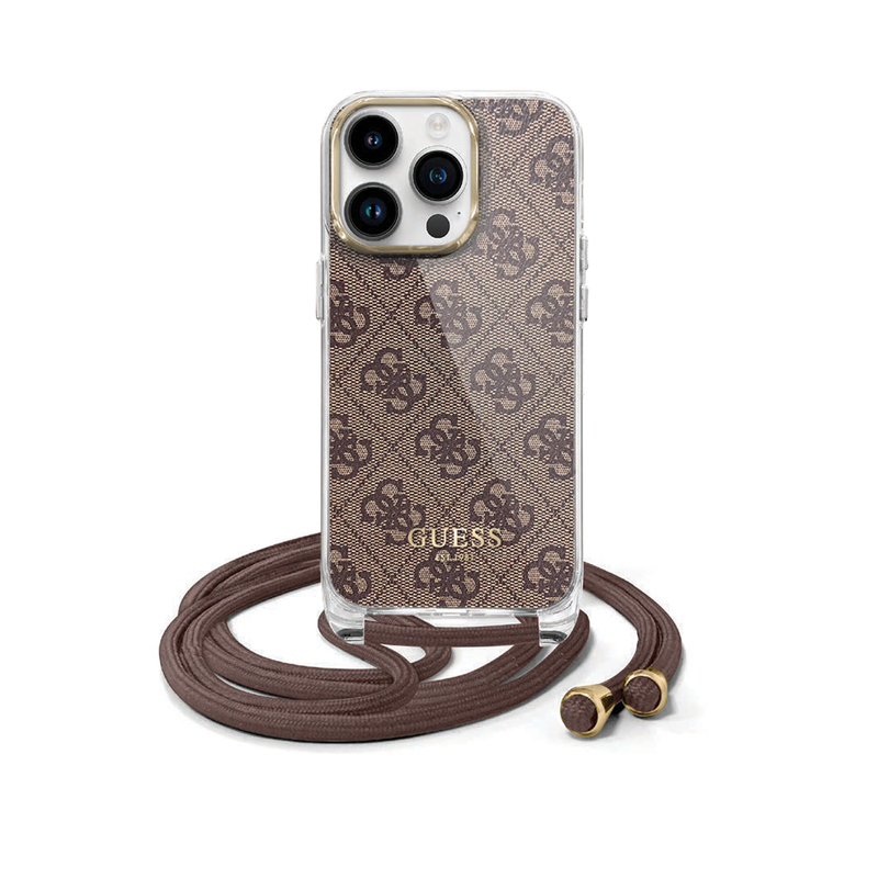מגן Iph15P Printed IML Guess CrossBody - Brown