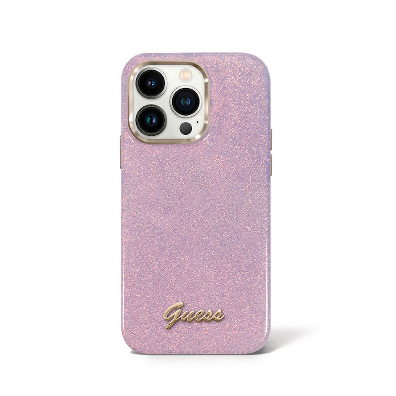 Guess Glitter Metal Logo Iph15PM Lilac