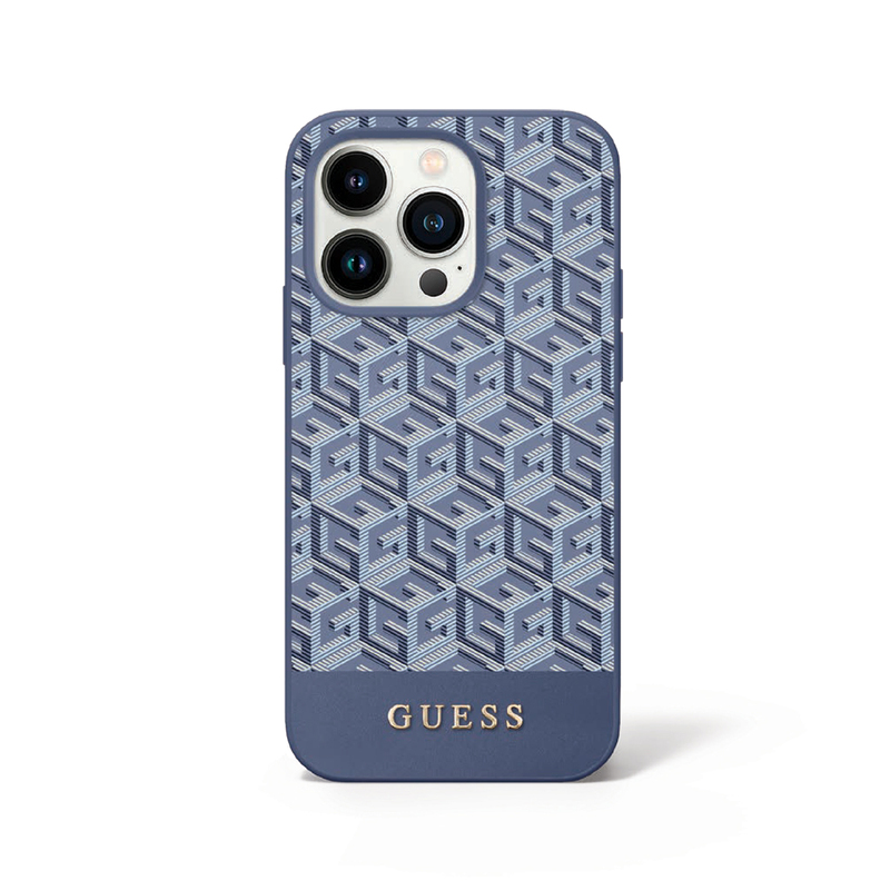 מגן Iph15Pro PU Blue Monogram Guess