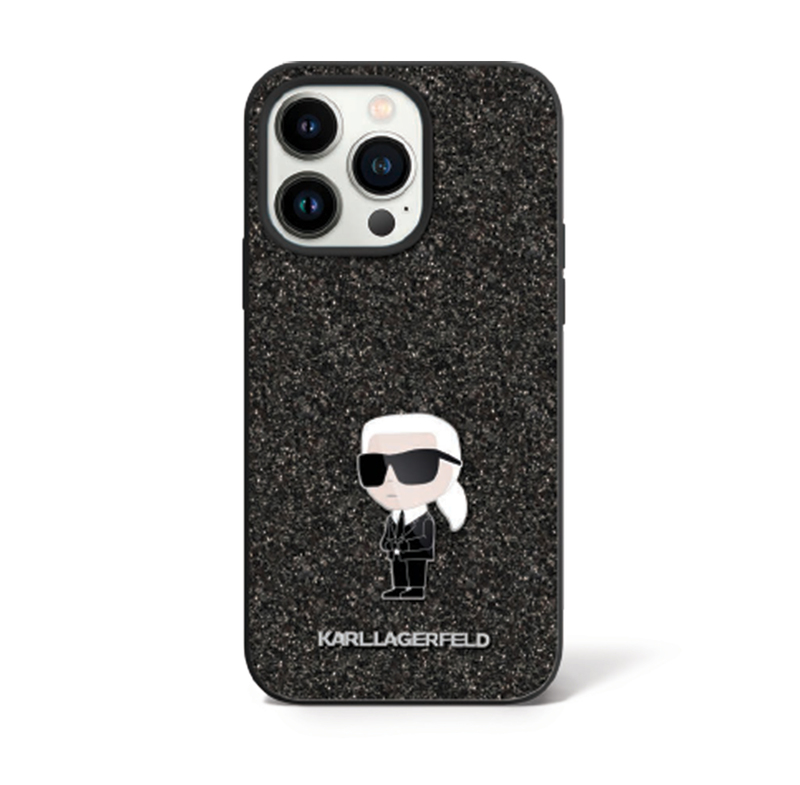 Karl Glitter MetalPin iph15Pro Black