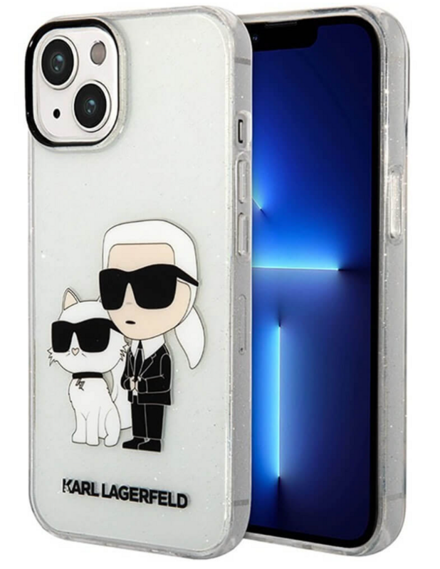 Karl&Choupette Glitter nft iph15 שקוף