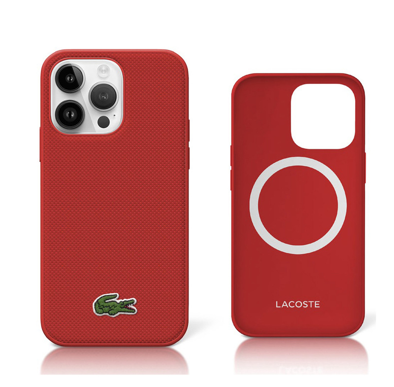 Lacost Magsafe Iconic Petit Pique Iph15Pro Red