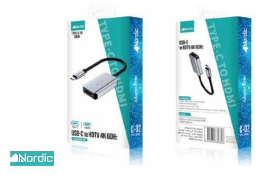 מתאם למחשב טייפ סי ל hdmi nordic
