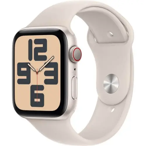 שעון חכם Apple Watch SE 2024 GPS + Cellular 44mm צבע שעון Starlight Aluminium צבע רצועה Starlight Sport Band