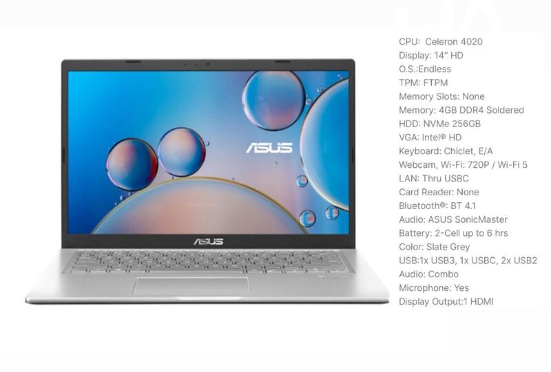 מחשב נייד Asus X515EA N4020 4G/256
