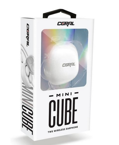 coral mini cube white