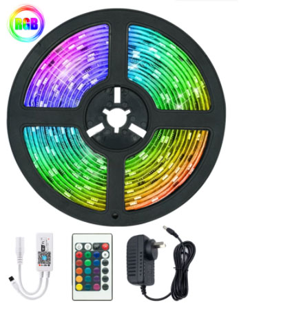 פס לד 10 מטר RGB צבעוני עם שלט