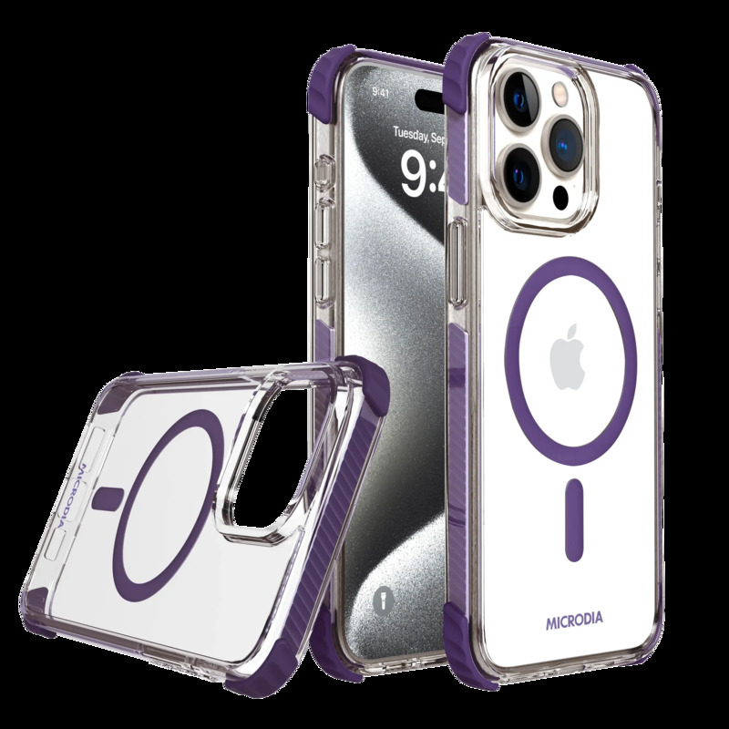 מגן Microdia Crystal Magsafe PURPLE 15 PRO