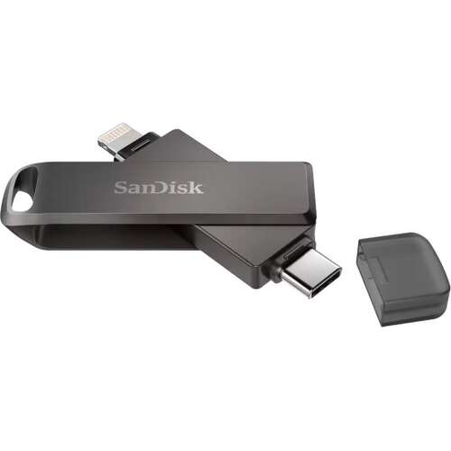 זיכרון נייד עם חיבורי SanDisk Phone Drive Apple Lightning / USB Type-C - דגם SDIX70N-128G-GG6NE - נפח 128GB