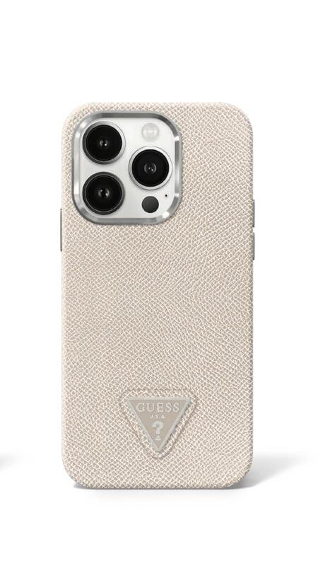 מגן IPH 16Pro GUESS Grained PU Beige