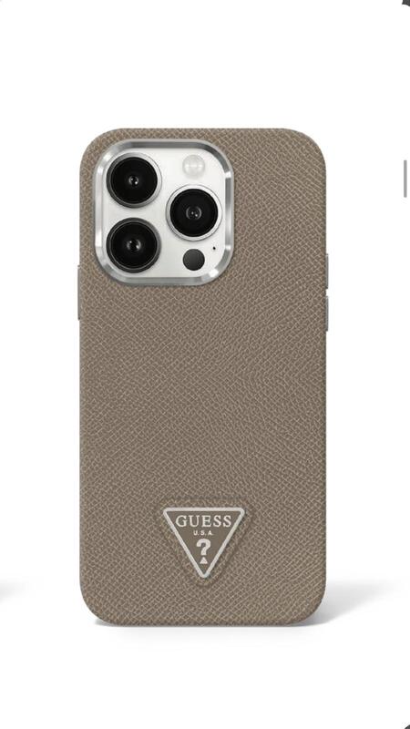 מגן IPH 16Pro GUESS Grained PU Brown