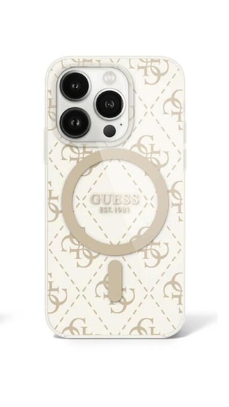 מגן IPH 16ProMax GUESS Magsafe Printed IML White
