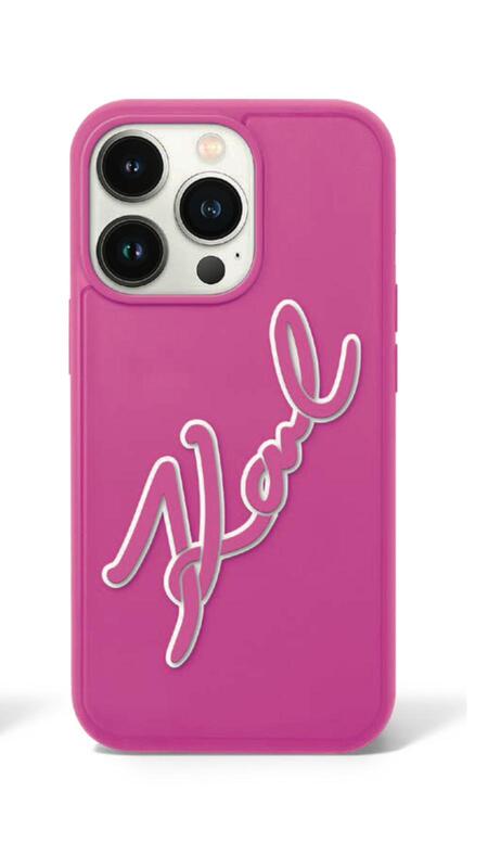 מגן IPH 16 3D KARL Logo Pink