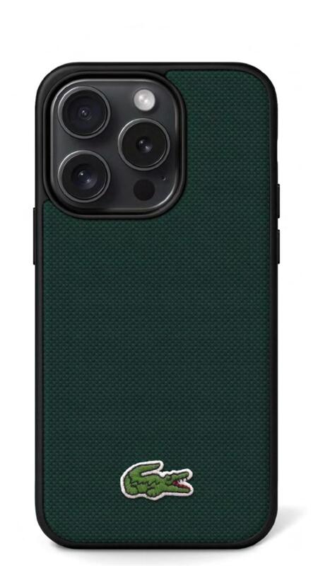 מגן IPH 16 Pro LACOSTE Magsafe Iconic Petit Pique DarkGreen