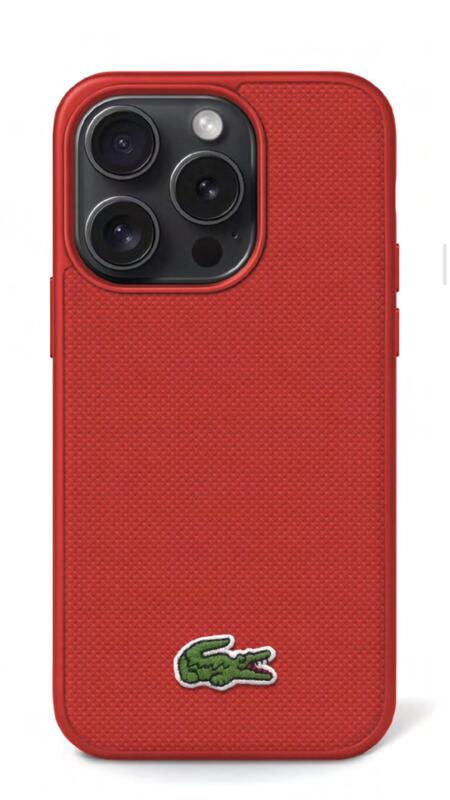 מגן IPH 16 Pro LACOSTE Magsafe Iconic Petit Pique Red